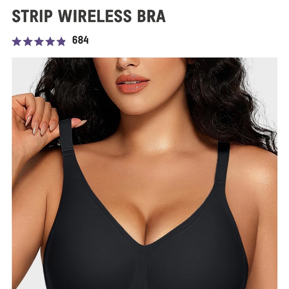 Elegant Black Wireless Bra